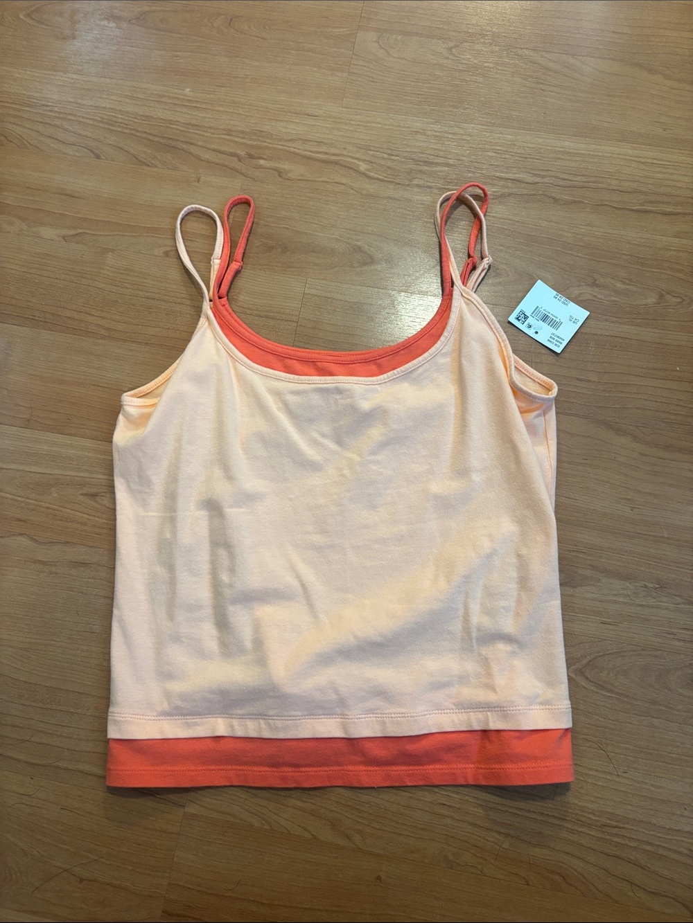 Women’s Peach & Coral Layered Tank Top